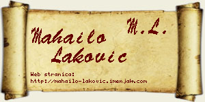Mahailo Laković vizit kartica